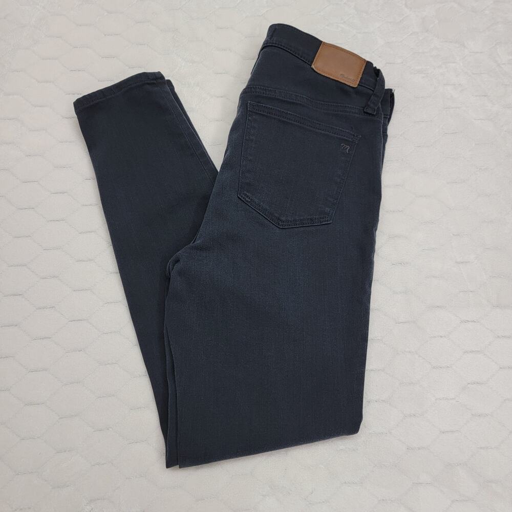 Madewell 9" High Rise Skinny Jeans Black Denim Pants Womens Size 29 Stretch